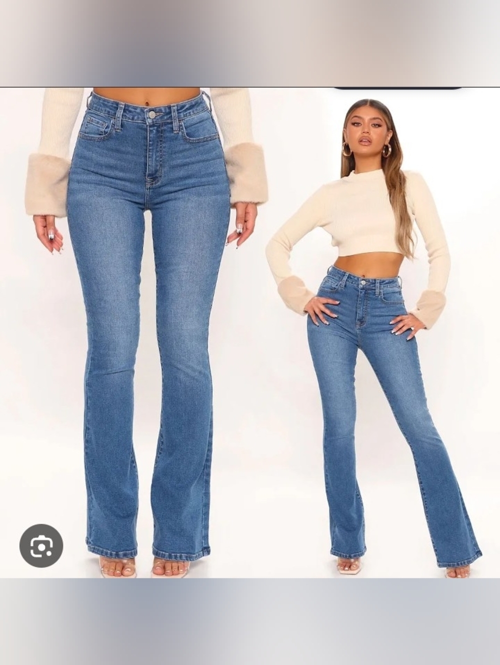 NWT FN High-Rise Blue Flare Denim Jeans - Women